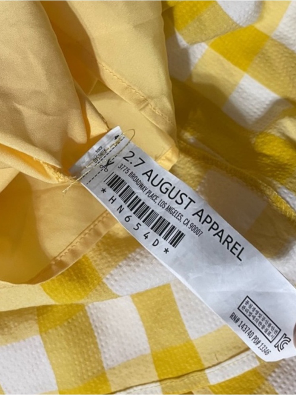English Factory Sweet gingham yellow tiered baby doll maxi dress size M - Picture 15 of 16